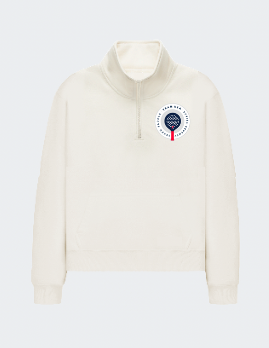 "TEAM USA" MIDWEIGHT WOMEN'S 1/4 ZIP (Cream)