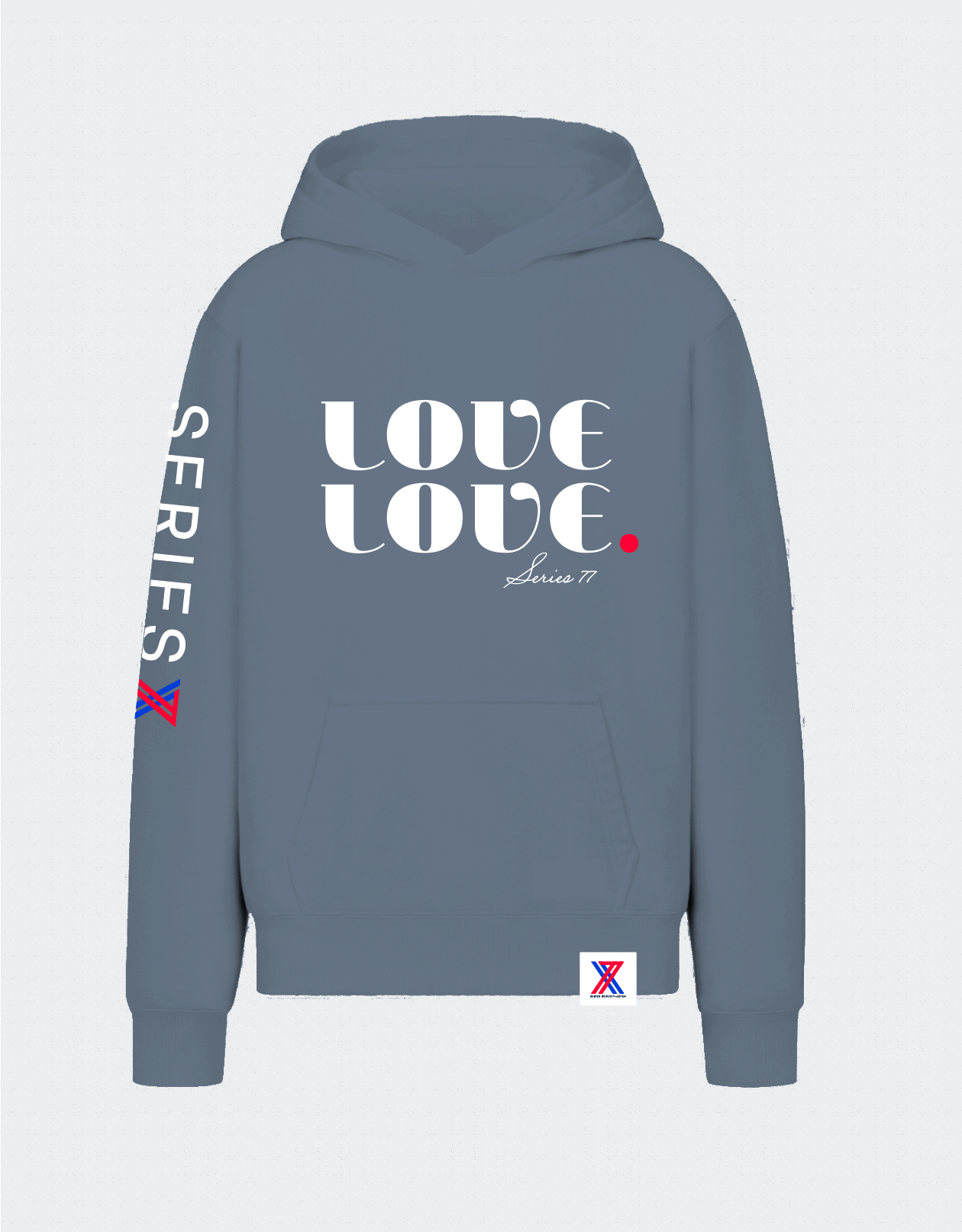 "LOVE LOVE" LIGHTWEIGHT HOODIE (Denim)