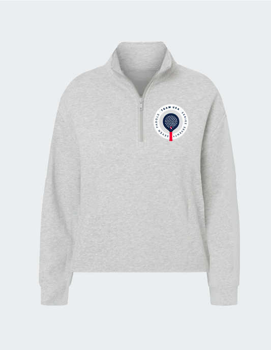 "TEAM USA" MIDWEIGHT WOMEN'S 1/4 ZIP (Heather)